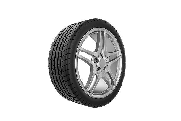 istock Car wheel. Isolated on white background 611895992
