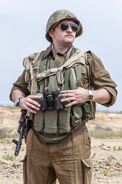 Soviet paratrooper in Afghanistan Soviet paratrooper in Afghanistan during the Soviet Afghan War spetsnaz stock pictures, royalty-free photos & images