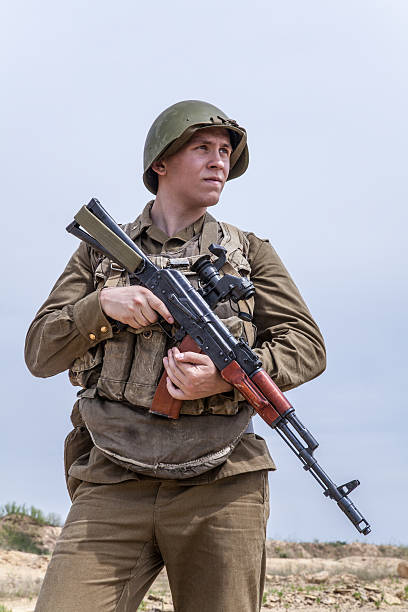 istock Soviet paratrooper in Afghanistan 611897058
