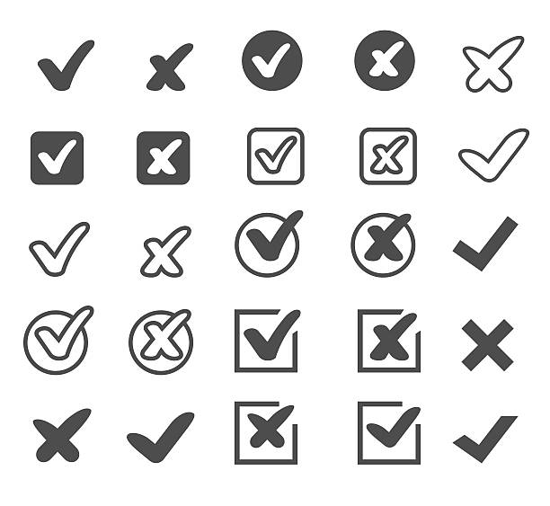 Check mark icons Vector illustration of Check mark icons yes sign stock illustrations