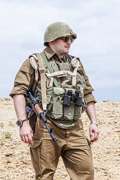 Soviet paratrooper in Afghanistan Soviet paratrooper in Afghanistan during the Soviet Afghan War spetsnaz stock pictures, royalty-free photos & images