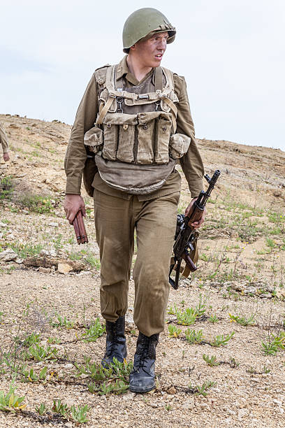 Soviet paratrooper in Afghanistan Soviet paratrooper in Afghanistan during the Soviet Afghan War spetsnaz stock pictures, royalty-free photos & images