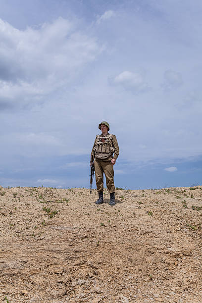 Soviet paratrooper in Afghanistan Soviet paratrooper in Afghanistan during the Soviet Afghan War spetsnaz stock pictures, royalty-free photos & images