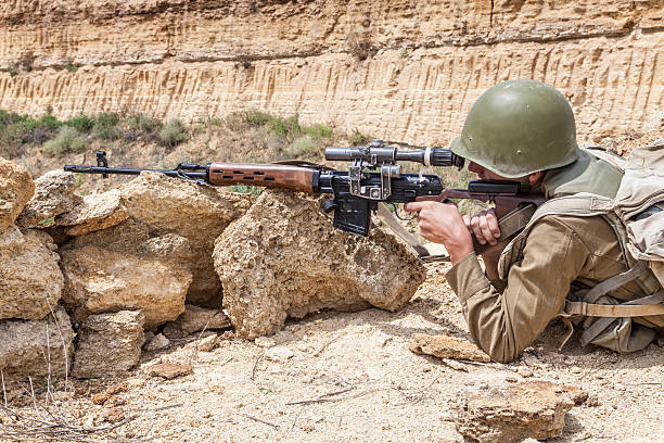 Soviet paratrooper in Afghanistan Soviet paratrooper in Afghanistan during the Soviet Afghan War spetsnaz stock pictures, royalty-free photos & images