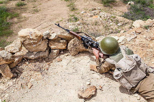 Soviet paratrooper in Afghanistan Soviet paratrooper in Afghanistan during the Soviet Afghan War spetsnaz stock pictures, royalty-free photos & images