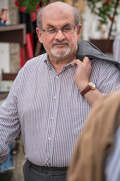 Salman Rushdie in obidos portugal Obidos Portugal. 30 September 2016. British writer Salman Rushdie in Obidos for attending a conference at the FOLIO International Literary Festival of Obidos. Obidos, Portugal. photography by Ricardo Rocha. obidos photos stock pictures, royalty-free photos & images