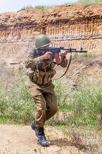Soviet paratrooper in Afghanistan Soviet paratrooper in Afghanistan during the Soviet Afghan War spetsnaz stock pictures, royalty-free photos & images