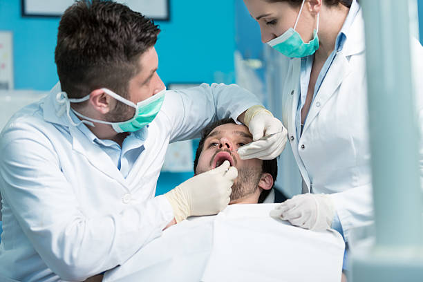 dentistry education. - dentist dental hygiene dental assistant dentist office imagens e fotografias de stock