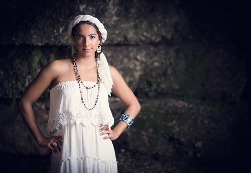 Mexican teenager with traditional clothes