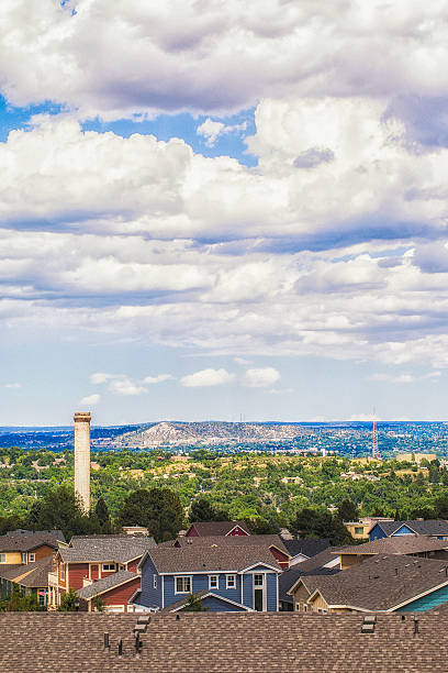 istock Rooftop views over Colorado Springs. Colorado, USA 611988700