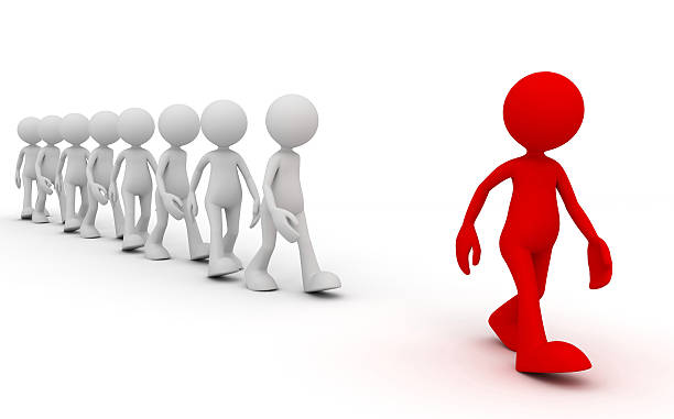 istock crowd following leader concept  3d illustration 611989138