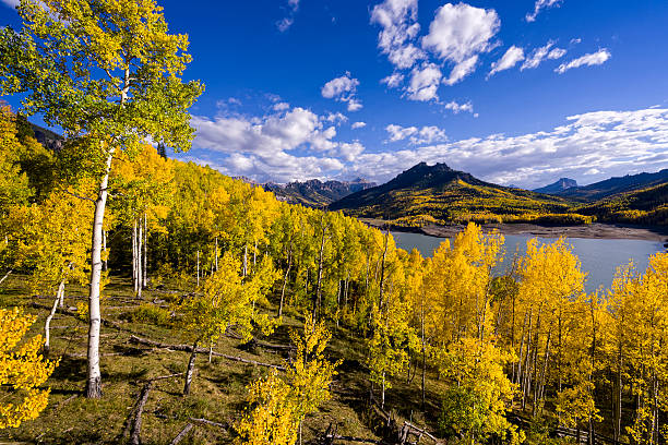 istock Silver Jack Reservoir and Fall Colors 611989680