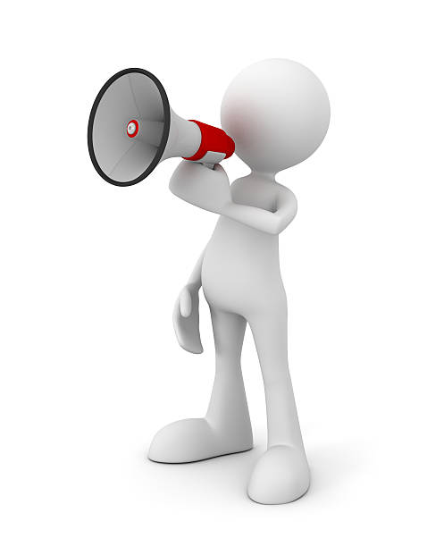 istock announcement with megaphone concept  3d illustration 611990820