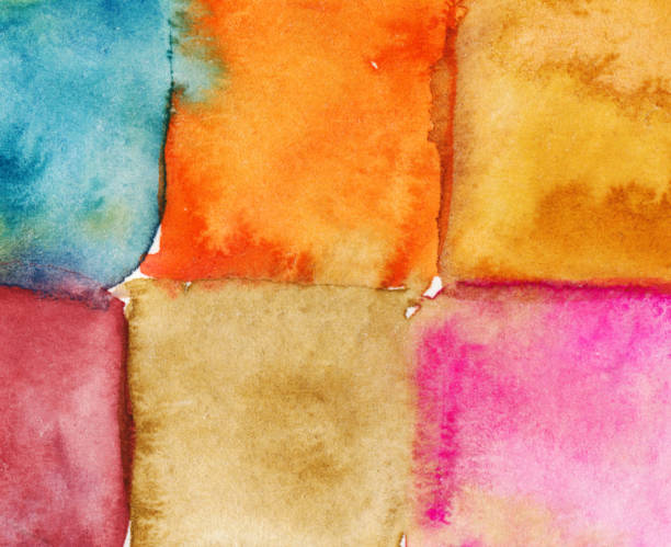 istock Background of colorful square shapes 611991362