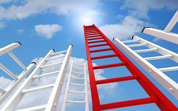 istock ladders to the sky concept   3d illustration 611992398