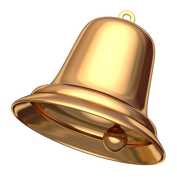 istock Golden Christmas bell render 611992752