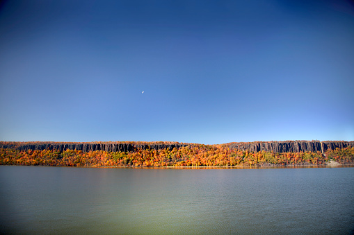 Palisades Cliffs along the Hudson River in Autumn