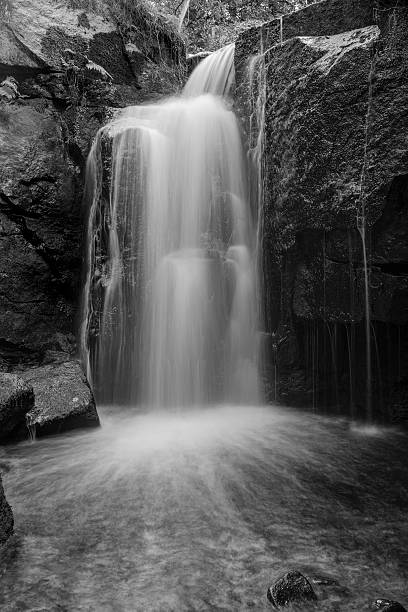 istock Beautiful waterfall in forest landscape long exposure flowing th 611995918