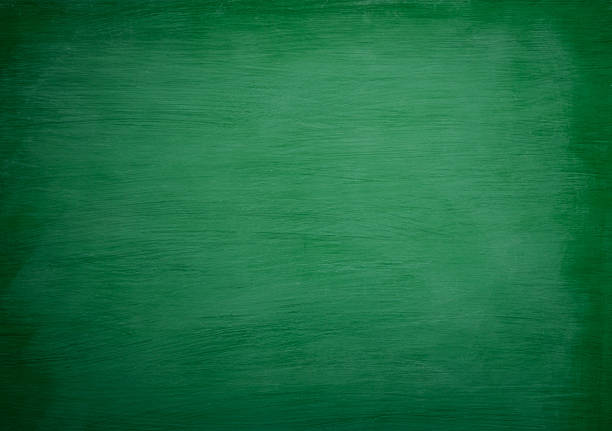 istock Green blackboard Background. Chalk rubbed out on board. 611999922