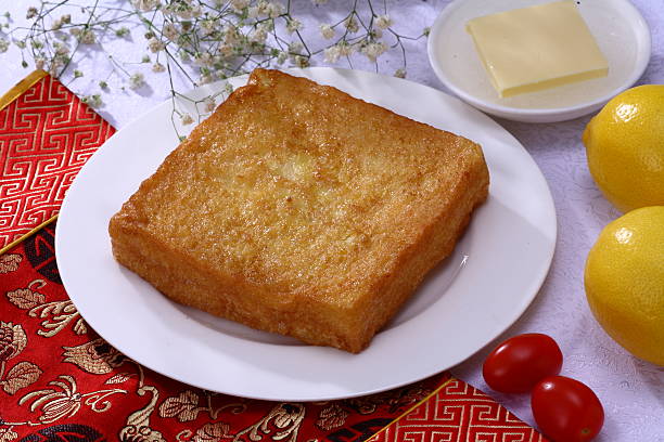 French toast  (西多士) with butter on ice