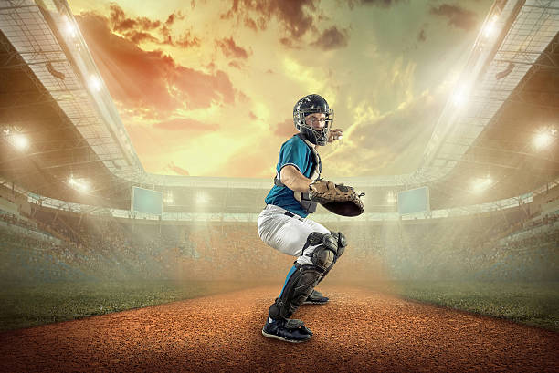 istock Baseball players in action on the stadium. 612002086