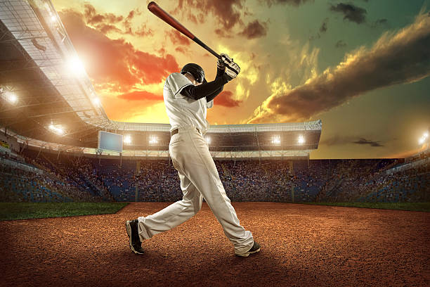 istock Baseball players in action on the stadium. 612002128