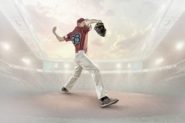 istock Baseball players in action on the stadium. 612002138