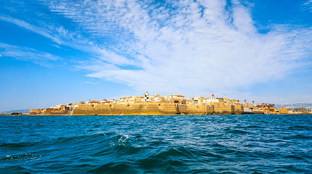 View from the sea to the ancient Akko