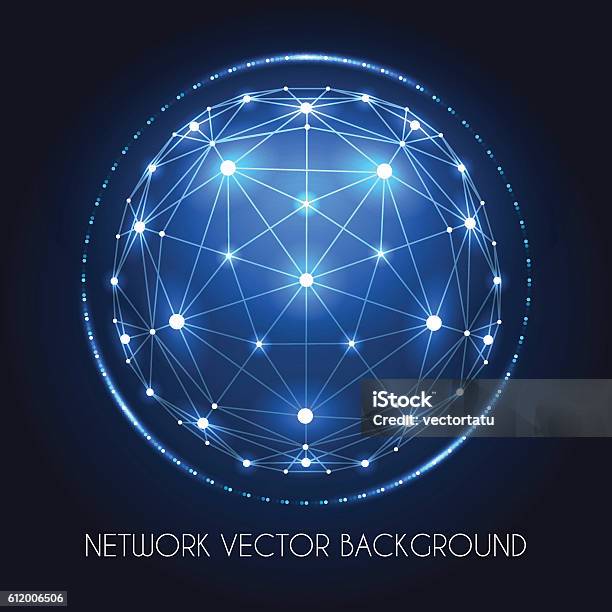 Globe Network Sphere Connection Concept Stock Illustration - Download Image Now - Circle, Technology, Computer Network