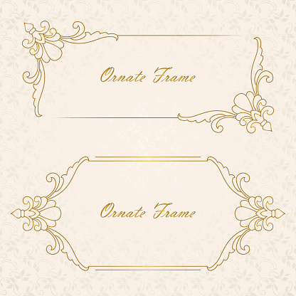 Vector decorative frame. Elegant element for design template, place for text.Floral border. Lace decor for birthday and greeting card, wedding invitation.
