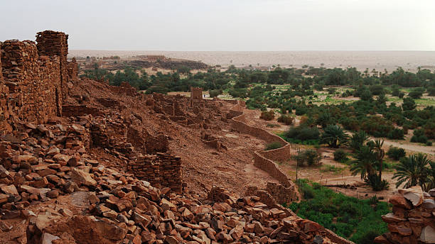 Ruins of Ouadane fortress in Sahara, Mauritania