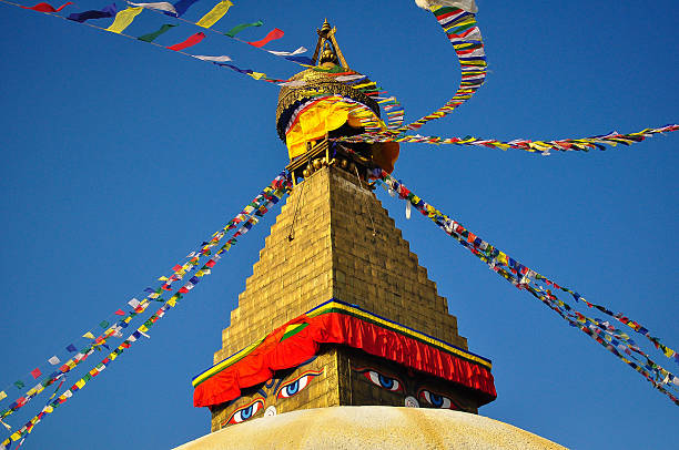 istock Buddha's Eyes on Bodnath Stupa, Kathmandu, Nepal 612008488