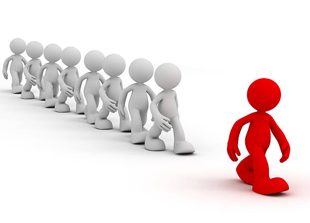 istock follow the leader concept   3d illustration 612010740