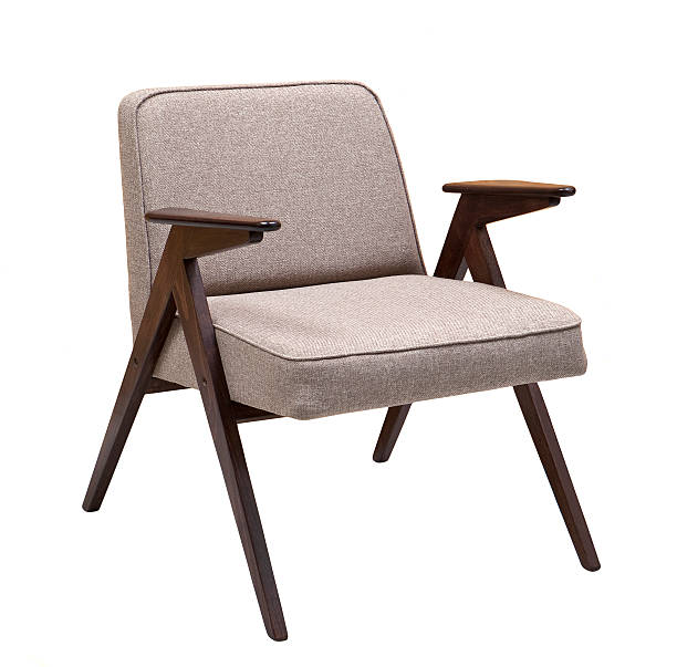 istock Chair with brown backs on a white background 612011214