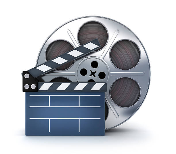 istock Clap-board and film spool 612012118