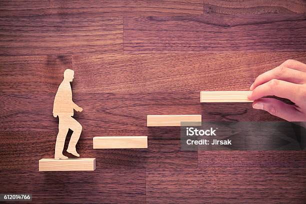 Personal Development Career Stock Photo - Download Image Now - Staircase, Growth, Steps