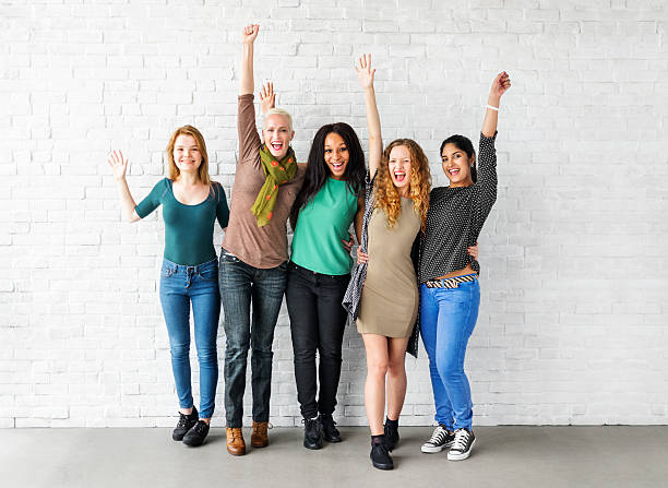 istock Group of Women Happiness Cheerful Concept 612015216