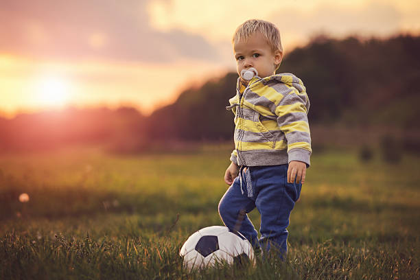 Toddler and the ball