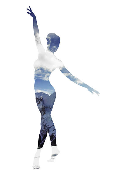 istock Double exposure of classical dancer and mountainscape 612024032