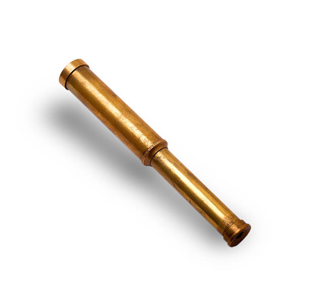 istock the old Spyglass on the  white background 612024970