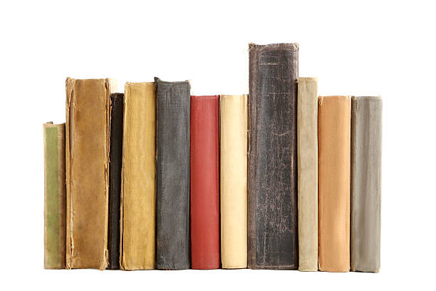istock Old books isolated on a white background 612029872