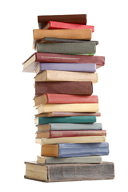 istock Old books isolated on a white background 612030452