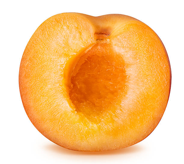 istock half ripe apricot isolated on a white background 612032340