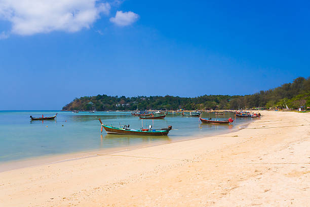 istock Boats on Rawai beach 612223722