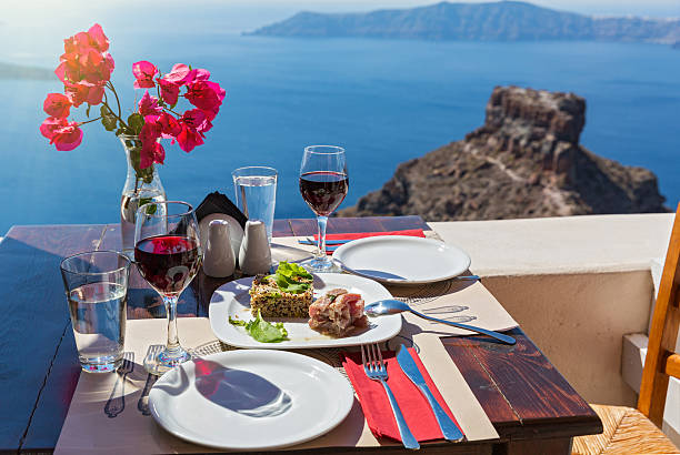 istock Two glasses of red wine on the table 612226568