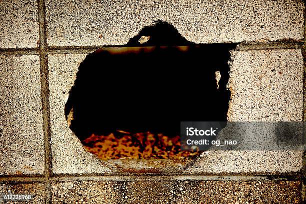 Hole Stock Photo - Download Image Now - Concrete Wall, Hole, Hole In The Wall - Wyoming