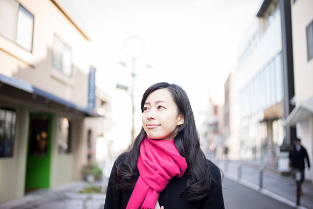 istock Japanese woman outside 612227794