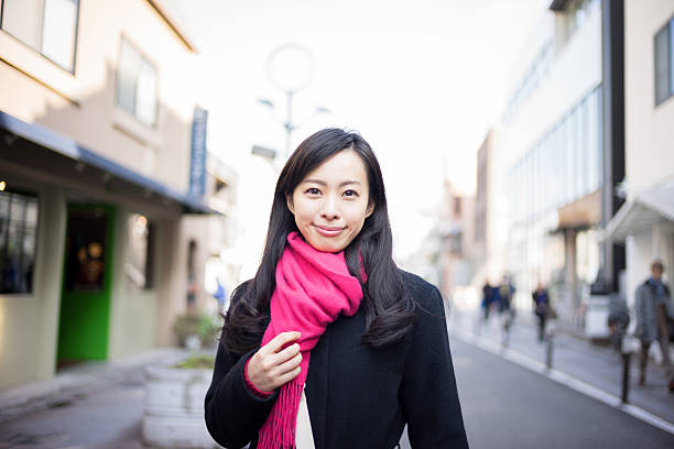 istock Japanese woman outside 612227936