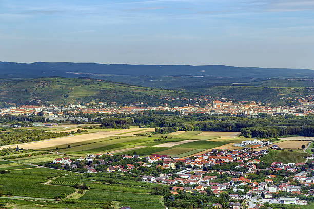 istock view from Gottweig Abbey hill, Austria 612228004