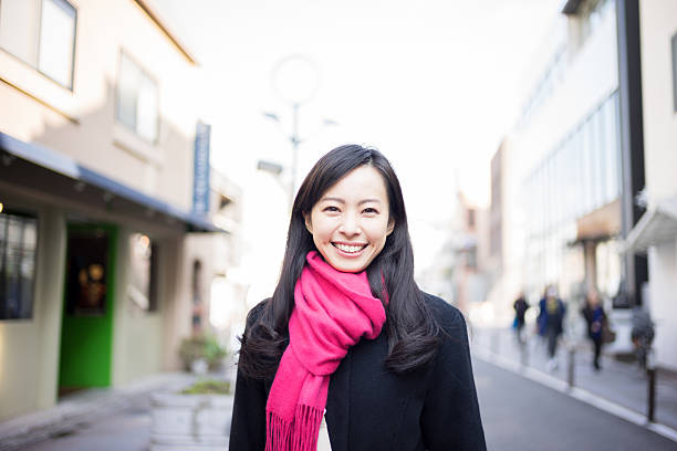 istock Japanese woman outside 612228006